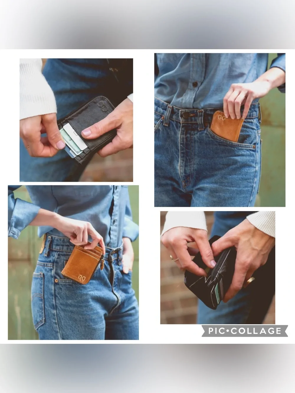NWT Bed Stu Carrie Leather Black Die Dyed DD Wallet W/ Box Retail $100